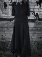 Minimal Wide-Leg Shift Pants