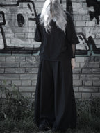 Minimal Wide-Leg Shift Pants
