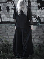 Minimal Wide-Leg Shift Pants