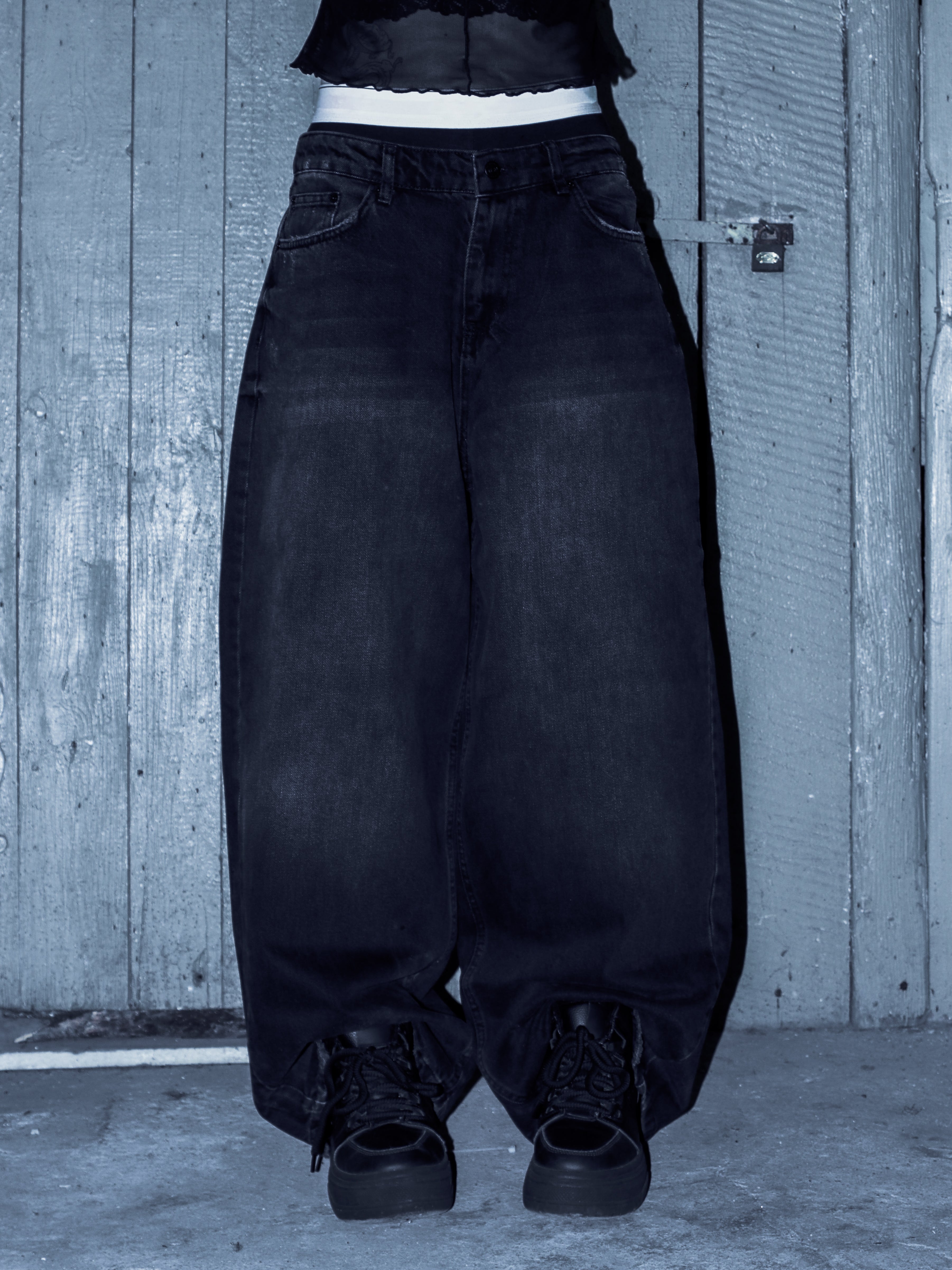 Faded Baggy Denim Jeans